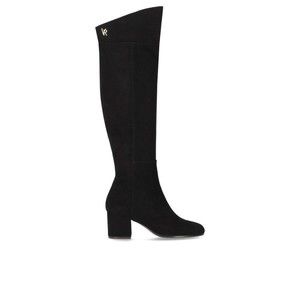Via Roma 15 Vr Black Suede Heeled High Boot - NWT